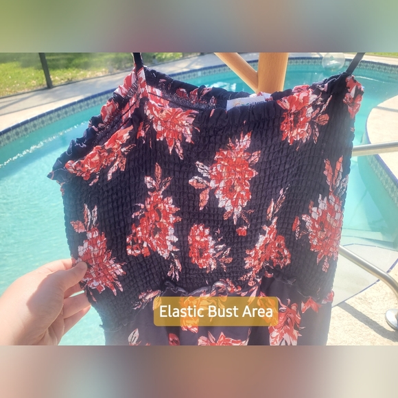 Pacific Vibes XXL Women's Dress, NWT, Navy & Red Floral, Flowy, & Comfortable - Picture 5 of 9